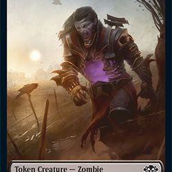 Snake // Zombie Double-Sided Token [Commander Collection: Black Tokens]