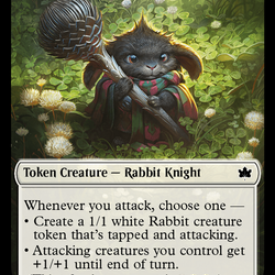 Bat // Warren Warleader Double-Sided Token [Bloomburrow Tokens]