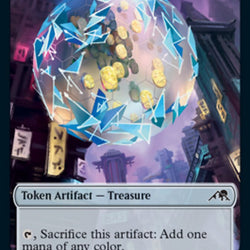 Smoke Blessing // Treasure Double-Sided Token [Kamigawa: Neon Dynasty Commander Tokens]