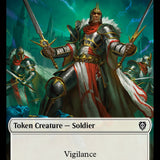 Soldier (008) // Angel Double-Sided Token [Phyrexia: All Will Be One Commander Tokens]