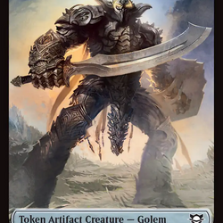 Golem (0012) // Golem (0014) Double-Sided Token [Edge of Eternities Commander Tokens]