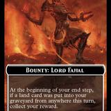 Bounty: Lord Fajjal // Bounty Rules Double-Sided Token [Outlaws of Thunder Junction Commander Tokens]