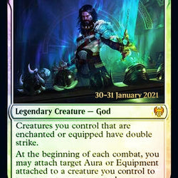 Halvar, God of Battle // Sword of the Realms [Kaldheim Prerelease Promos]