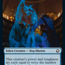 Dog Illusion // Mordenkainen Emblem Double-Sided Token [Dungeons & Dragons: Adventures in the Forgotten Realms Tokens]