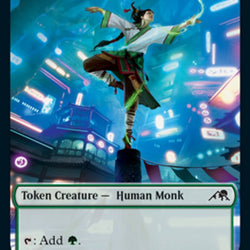 Samurai // Human Monk Double-Sided Token [Kamigawa: Neon Dynasty Tokens]