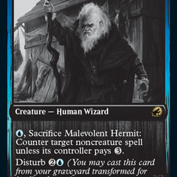 Malevolent Hermit // Benevolent Geist [Innistrad: Double Feature]