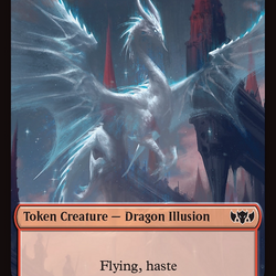 Dragon Illusion // Monk Double-Sided Token [Tarkir: Dragonstorm Commander Tokens]