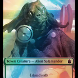Dalek // Alien Salamander Double-Sided Token (Surge Foil) [Doctor Who Tokens]