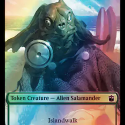 Alien // Alien Salamander Double-Sided Token (Surge Foil) [Doctor Who Tokens]