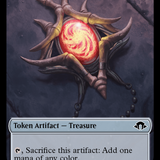 Dragon (Ripple Foil) // Treasure Double-Sided Token [Modern Horizons 3 Commander Tokens]