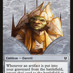 Daretti, Scrap Savant Emblem // Thopter Double-Sided Token [Commander 2016 Tokens]