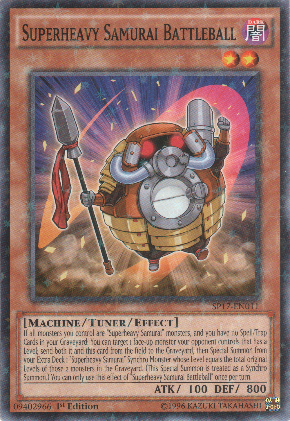Superheavy Samurai Battleball [SP17-EN011] Starfoil Rare