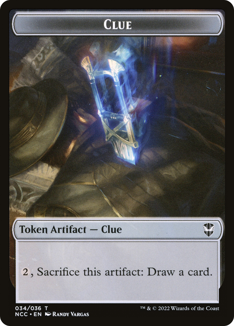 Clue (TNCC-034) [New Capenna Commander Tokens] Foil