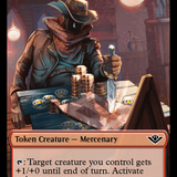 Mercenary // Food (0004) Double-Sided Token [Outlaws of Thunder Junction Tokens]