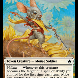 Rabbit // Flowerfoot Swordmaster Double-Sided Token [Bloomburrow Tokens]