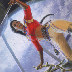 Sisay, Weatherlight Captain // Sisay, Weatherlight Captain (AMH1-016) (Borderless) [Modern Horizons Art Series]