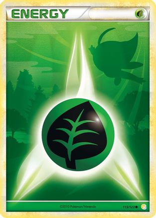 Grass Energy - 115/123 [HeartGold SoulSilver] - Reverse Holofoil