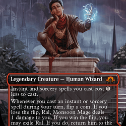 Ral, Monsoon Mage // Ral, Leyline Prodigy (Borderless) (Textured Foil) [Modern Horizons 3]