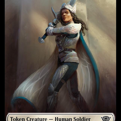 Human Soldier (0014) // Food (0022) Double-Sided Token (Surge Foil) [The Lord of the Rings: Tales of Middle-Earth Tokens]