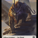 Cleric // Cat Beast Double-Sided Token [Commander Masters Tokens]