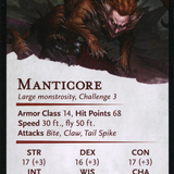 Manticore // Manticore (AAFR-006) (Borderless) [Adventures in the Forgotten Realms Art Series]