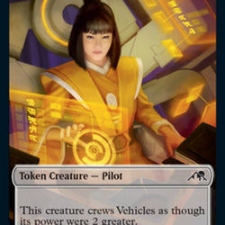 Myr // Pilot Double-Sided Token [Kamigawa: Neon Dynasty Commander Tokens]