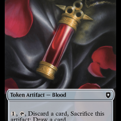 Spider // Blood Double-Sided Token [Bloomburrow Commander Tokens]