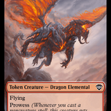 Dragon Elemental // Treasure Double-Sided Token [Outlaws of Thunder Junction Commander Tokens]