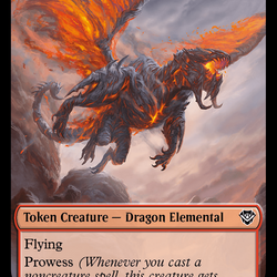 Dragon Elemental // Bird Illusion Double-Sided Token [Outlaws of Thunder Junction Commander Tokens]