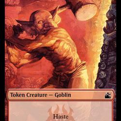 Elf Knight // Goblin (0009) Double-Sided Token [Ravnica Remastered Tokens]
