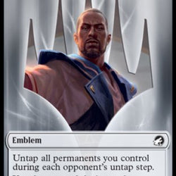 Zombie (005) // Teferi, Who Slows the Sunset Emblem Double-Sided Token [Innistrad: Midnight Hunt Tokens]