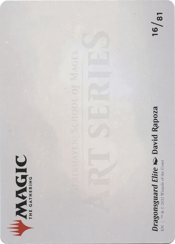 Dragonsguard Elite // Dragonsguard Elite (ASTX-016) (Borderless) [Strixhaven Art Series] Foil