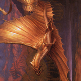 Adult Gold Dragon // Adult Gold Dragon (AAFR-058) (Borderless) [Adventures in the Forgotten Realms Art Series]