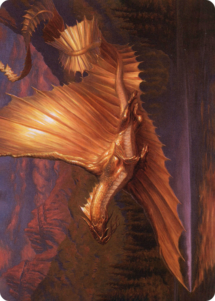 Adult Gold Dragon // Adult Gold Dragon (AAFR-058) (Borderless) [Adventures in the Forgotten Realms Art Series]