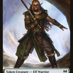 Elemental // Elf Warrior Double-Sided Token [Kaldheim Commander Tokens]