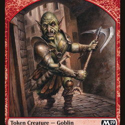 Knight // Goblin Double-Sided Token (Game Night) [Core Set 2019 Tokens]