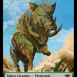 Treasure // Elemental Double-Sided Token [Outlaws of Thunder Junction Tokens]