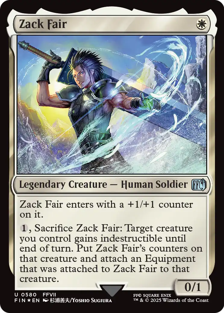 Zack Fair (Surge Foil) (FIN-580) [FINAL FANTASY]
