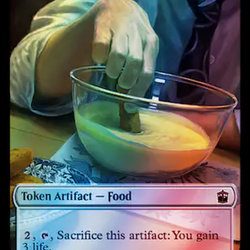 Alien Angel // Food (0058) Double-Sided Token (Surge Foil) [Doctor Who Tokens]