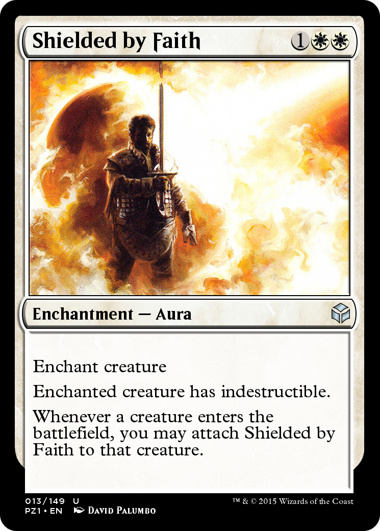 Shielded by Faith (PZ1-013) [Legendary Cube Prize Pack] Foil