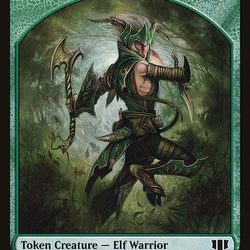 Gargoyle // Elf Warrior Double-Sided Token [Commander 2014 Tokens]