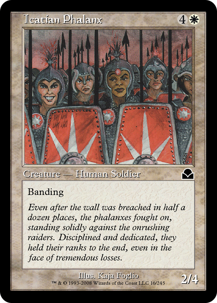 Icatian Phalanx (ME2-016) [Masters Edition II] Foil