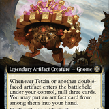 Tetzin, Gnome Champion // The Golden-Gear Colossus (Extended Art) [The Lost Caverns of Ixalan Commander]