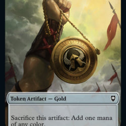 Gold // Dragon Double-Sided Token [Commander Legends: Battle for Baldur's Gate Tokens]