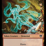 Elemental (0024) // Elf Druid Double-Sided Token [Commander Masters Tokens]