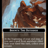 Bounty: The Outsider // Bounty Rules Double-Sided Token [Outlaws of Thunder Junction Commander Tokens]