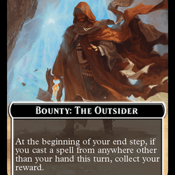 Bounty: The Outsider // Bounty Rules Double-Sided Token [Outlaws of Thunder Junction Commander Tokens]