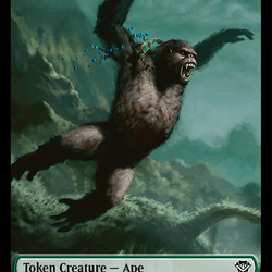 Ape // Shark Double-Sided Token [Outlaws of Thunder Junction Commander Tokens]