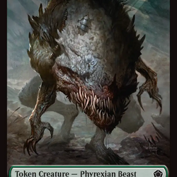 Phyrexian Germ // Phyrexian Beast Double-Sided Token [Foundations Commander Tokens]