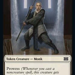 Wrenn and Six Emblem // Monk Double-Sided Token [Double Masters 2022 Tokens]